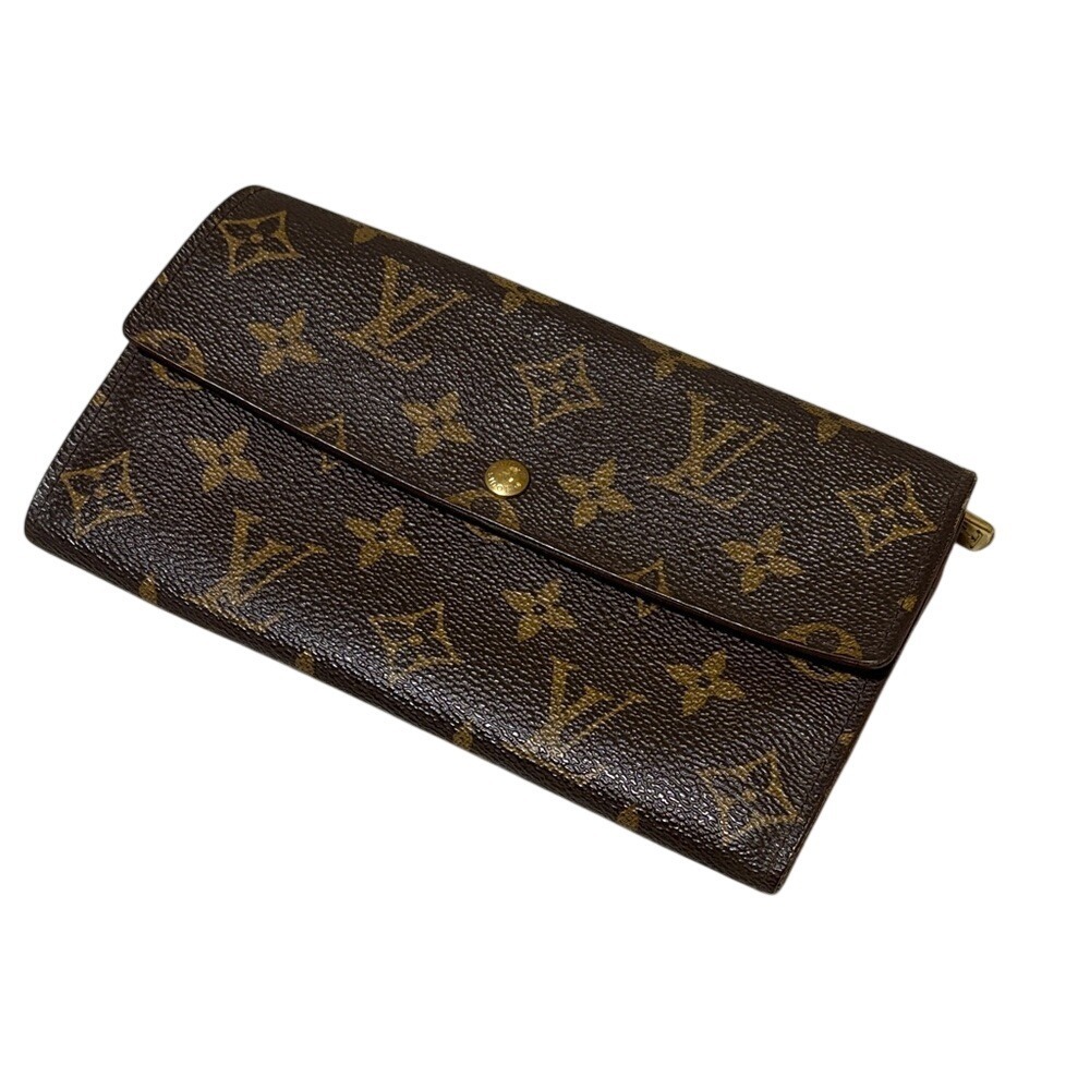 Louis Vuitton Sarah Wallet Monogram Canvas Long Snap Wallet Authentic